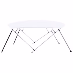 vidaXL 4 Bow Bimini Top White 243x(230-244)x137 cm Boat Storage Canopy Awning