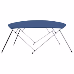 vidaXL 4 Bow Bimini Top Navy Blue 243x(230-244)x137 cm Boat Canopy Awning - Additional view 3