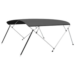 vidaXL 4 Bow Bimini Top Anthracite 243x(230-244)x137 cm Boat Canopy Awning