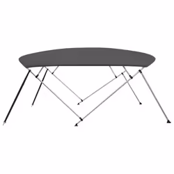 vidaXL 4 Bow Bimini Top Anthracite 243x(230-244)x137 cm Boat Canopy Awning
