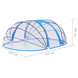 vidaXL Pool Dome Oval 530x410x205 cm Swimming Pool Cover Tent Spa Accessory - Additional view 5