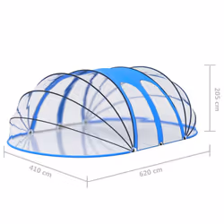 vidaXL Pool Dome Oval 620x410x205 cm Swimming Pool Cover Tent Spa Accessory