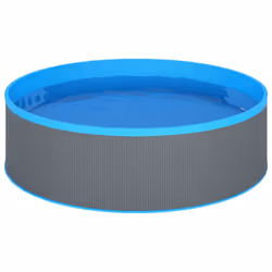 vidaXL Splasher Pool Grey Outdoor Inflatable Above Ground Swimming Pool Garden