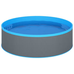 vidaXL Splasher Pool Grey Outdoor Inflatable Above Ground Swimming Pool Garden