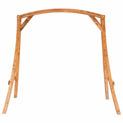vidaXL Solid Bent Wood Swing Frame with Teak Finish Bench Chair Accessory
