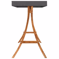 vidaXL Bent Wood Swing Frame with Anthracite Roof with Teak Finish Bench - Additional view 4