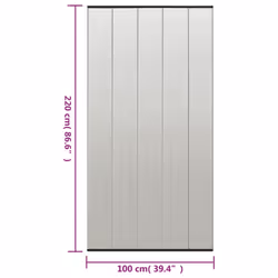 vidaXL Insect Door Screen with Mesh Curtain Fly Screen Blind Black Polyester - Additional view 6