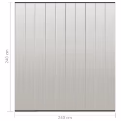 vidaXL Insect Door Screen with 10-Piece Mesh Curtain Black 240x240 cm Indoor - Additional view 10