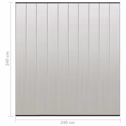 vidaXL Insect Door Screen with 10-Piece Mesh Curtain Black 240x240 cm Indoor - Additional view 7