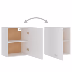 vidaXL 2x Kitchen Cabinets White Engineered Wood Home Storage Shelf Organiser - Additional view 6