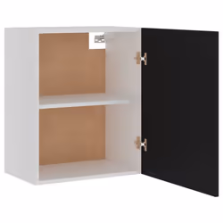 vidaXL 2x Kitchen Cabinets Black Engineered Wood Home Storage Shelf Organiser - Additional view 6
