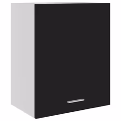 vidaXL 2x Kitchen Cabinets Black Engineered Wood Home Storage Shelf Organiser - Additional view 7
