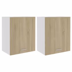 vidaXL 2x Kitchen Cabinets Sonoma Oak Engineered Wood Home Storage Organiser