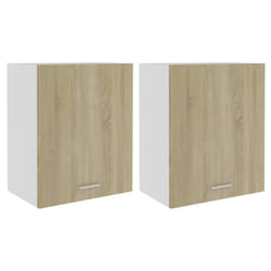 vidaXL 2x Kitchen Cabinets Sonoma Oak Engineered Wood Home Storage Organiser
