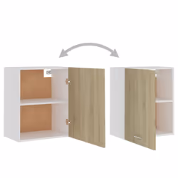 vidaXL 2x Kitchen Cabinets Sonoma Oak Engineered Wood Home Storage Organiser - Additional view 4