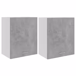 vidaXL 2x Kitchen Cabinets Concrete Grey Engineered Wood Storage Organiser