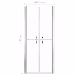 vidaXL Shower Door Clear ESG 71x190 cm Enclosure Screen Bath Cabin Bathroom - Additional view 4