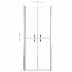 vidaXL Shower Door Clear ESG 76x190 cm Enclosure Screen Bath Cabin Bathroom - Additional view 4