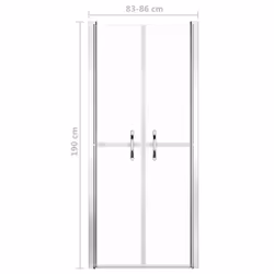 vidaXL Shower Door Clear ESG 86x190 cm Enclosure Screen Bath Cabin Bathroom - Additional view 4