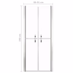 vidaXL Shower Door Clear ESG 91x190 cm Enclosure Screen Bath Cabin Bathroom