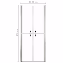 vidaXL Shower Door Clear ESG 96x190 cm Enclosure Screen Bath Cabin Bathroom - Additional view 4