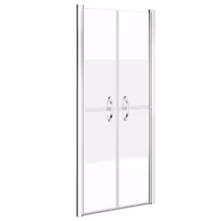 vidaXL Shower Door Half Frosted ESG 71x190 cm Enclosure Bath Cabin Bathroom