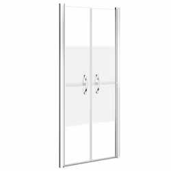 vidaXL Shower Door Half Frosted ESG 91x190 cm Enclosure Bath Cabin Bathroom