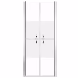 vidaXL Shower Door Half Frosted ESG 91x190 cm Enclosure Bath Cabin Bathroom