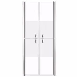 vidaXL Shower Door Half Frosted ESG 96x190 cm Enclosure Bath Cabin Bathroom