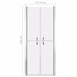 vidaXL Shower Door Frosted ESG 76x190 cm Enclosure Screen Bath Cabin Bathroom - Additional view 4