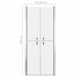 vidaXL Shower Door Frosted ESG 101x190 cm Enclosure Screen Bath Cabin Bathroom - Additional view 4