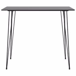 vidaXL Bar Set 7 Piece Black and White Kitchen Dining Room Chair Stool Table - Additional view 2