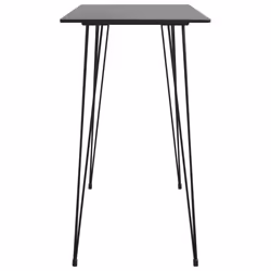 vidaXL Bar Set 7 Piece Black Dining Room Kitchen Chair Stool Table Furniture