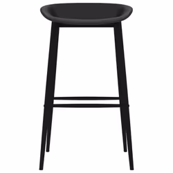 vidaXL Bar Set 7 Piece Black Dining Room Kitchen Chair Stool Table Furniture - Additional view 7