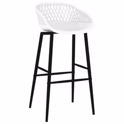 vidaXL Bar Set 5 Piece White Dining Room Kitchen Chair Stool Table Furniture - Additional view 6