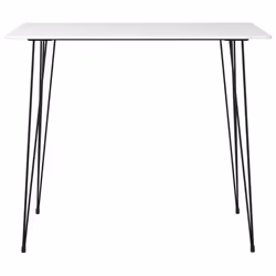 vidaXL Bar Set 7 Piece White Dining Room Kitchen Chair Stool Table Furniture - Additional view 2