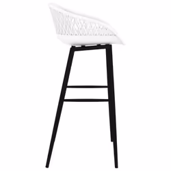 vidaXL Bar Set 5 Piece White Dining Room Kitchen Chair Stool Table Furniture - Additional view 8