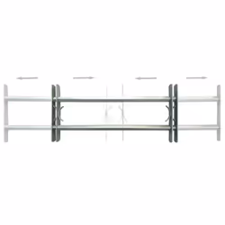 vidaXL 2x Adjustable Security Grilles for Windows 1000-1500 mm Home Protection