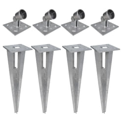 vidaXL 4x Strive Post Spikes Steel Garden Fence Rail Spike Pole Holder Anchor