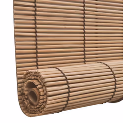 vidaXL Bamboo Roller Blinds Kitchen Blackout Curtain 2 pcs 80 x 160 cm Brown