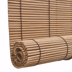 vidaXL Bamboo Roller Blinds Kitchen Blackout Curtain 2 pcs Brown 120 x 220 cm