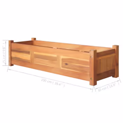 vidaXL 2x Acacia Wood Garden Raised Beds Wooden Flower Plant Bed Pot Planter - Additional view 5