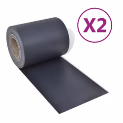 vidaXL 2x Garden Privacy Screens PVC 70x0.19m Dark Grey Barrier Fence Panel