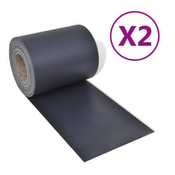 vidaXL 2x Garden Privacy Screens PVC 70x0.19m Dark Grey Barrier Fence Panel
