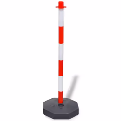 vidaXL Set of 4 Chain Posts and 2 Plastic Chians of 10 m Each Security Barrier - Additional view 2