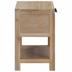 vidaXL 2x Solid Wood Acacia Nightstands with Drawers Wooden Bedside Tables - Additional view 4