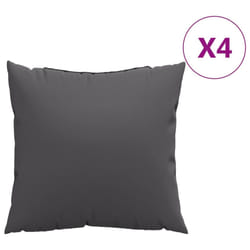 vidaXL Throw Pillows 4 pcs Anthracite 23.6""x23.6"" Fabric