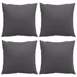 vidaXL Throw Pillows 4 pcs Anthracite 23.6""x23.6"" Fabric