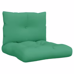 vidaXL Fabric Pallet Cushions Set of 2, Outdoor Patio Decorative Seat and Back Cushions in Vibrant Green Color - Durable Polyester Material