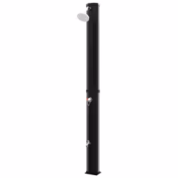vidaXL Outdoor Solar Shower with Shower Head and Faucet 35 L Black Garden